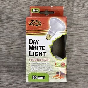 Zilla Day White Basking Spot Bulb 50W Reptile Terrarium Lamp Light
